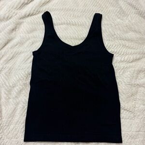 white house black market stretchy black tank top